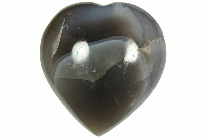 Polished Orca Agate Heart - Madagascar #210210